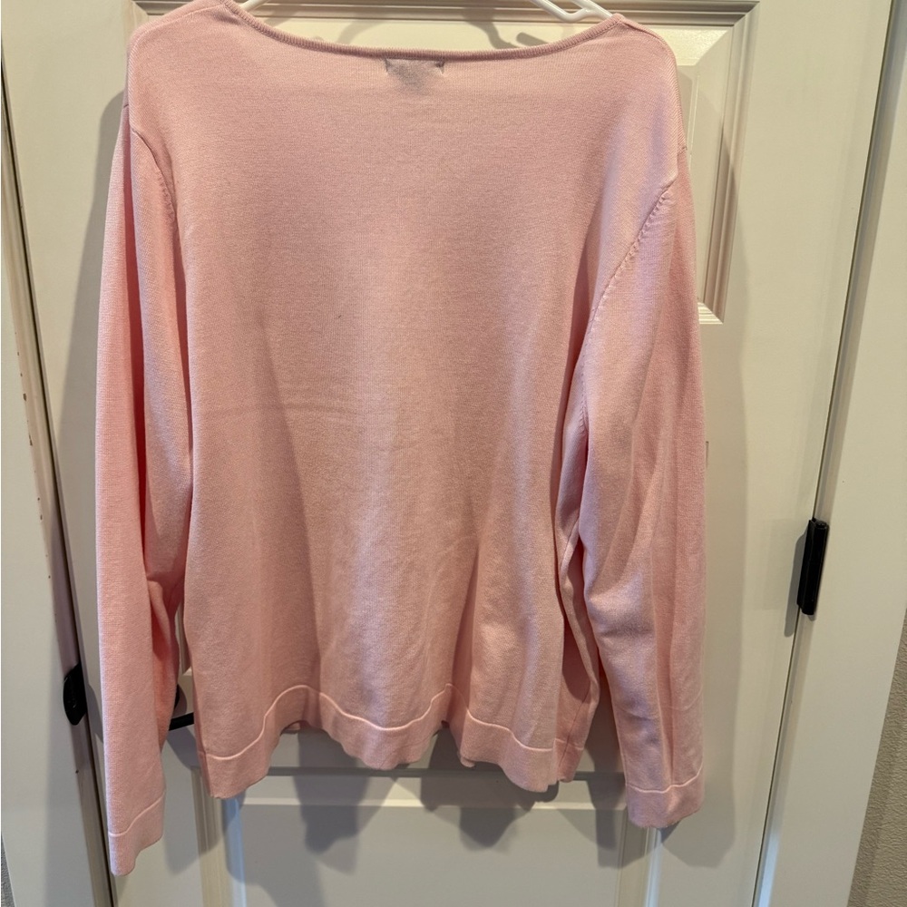 Charter Club Light Pink Cardigan Sweater - Picture 2 of 3